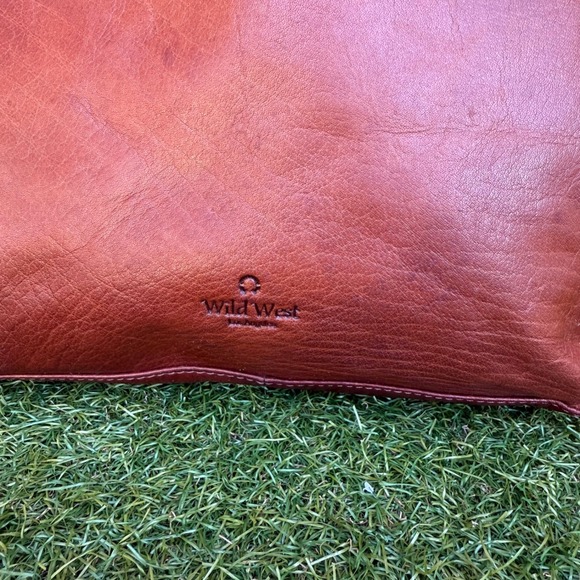 Wild West Leather Backpack Purse Brown Full Grain Zip Top‎ Adjustable Straps main image 9